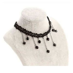 Black Vintage Choker with Beads